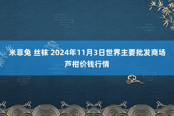 米菲兔 丝袜 2024年11月3日世界主要批发商场芦柑价钱行情