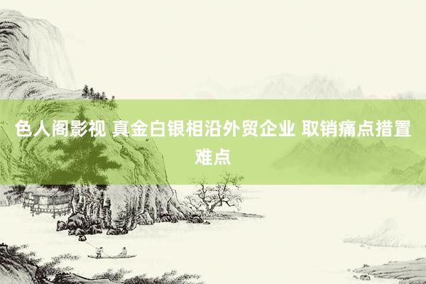 色人阁影视 真金白银相沿外贸企业 取销痛点措置难点