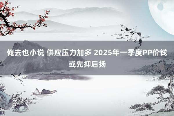 俺去也小说 供应压力加多 2025年一季度PP价钱或先抑后扬