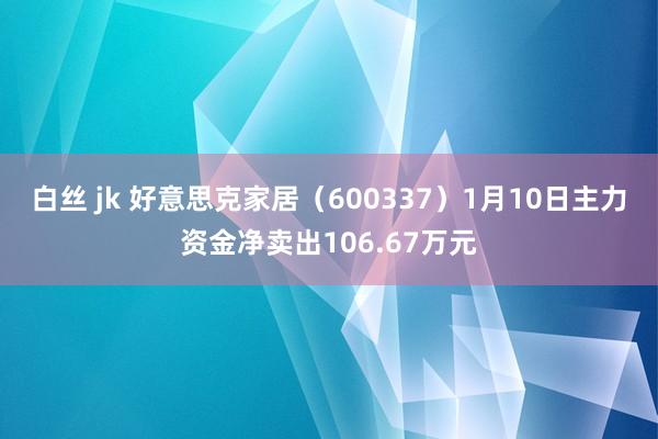 白丝 jk 好意思克家居（600337）1月10日主力资金净卖出106.67万元